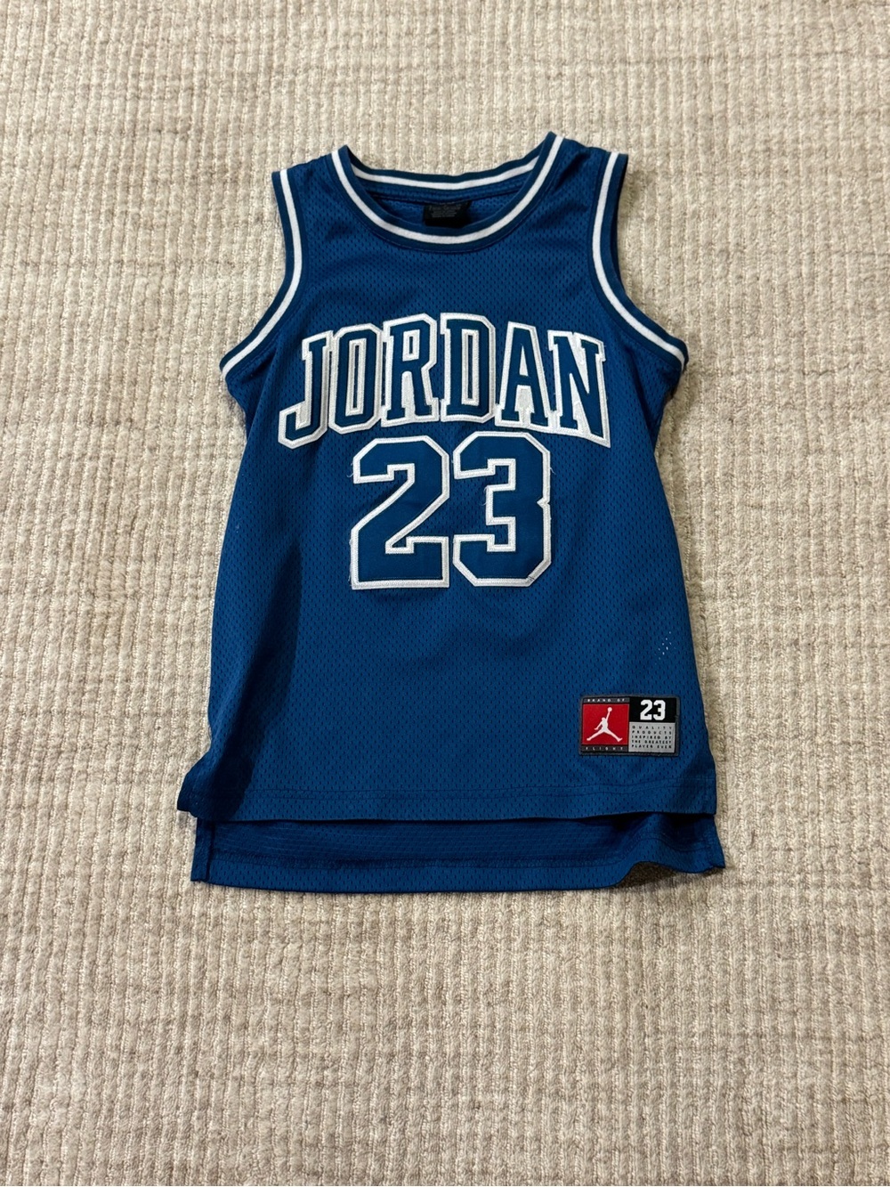 Jordan 23 Kids Blue Mesh Basketball Jersey